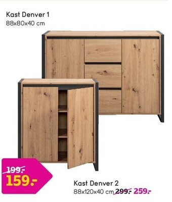 Leen Bakker Kast denver 2 aanbieding