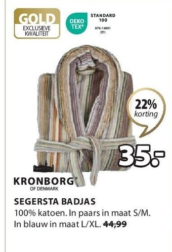 Jysk Segersta badjas aanbieding