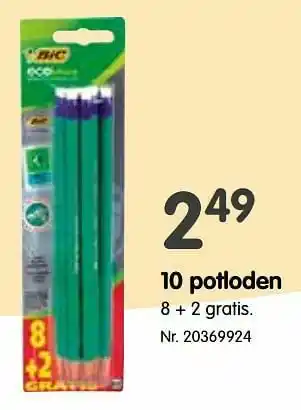 Fun 10 potloden aanbieding