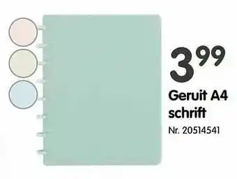 Fun Geruit a4 schrift aanbieding