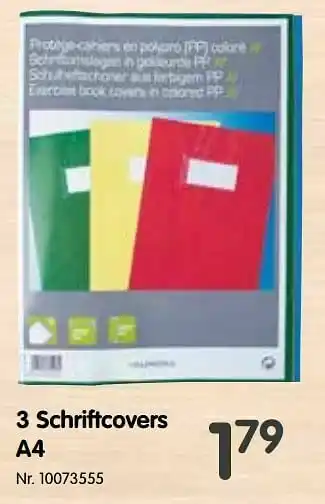 Fun 3 schriftcovers a4 aanbieding