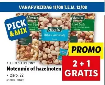 Lidl Notenmix of hazelnoten aanbieding