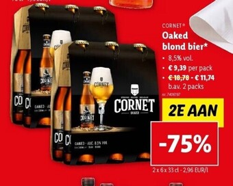 Lidl Oaked blond bier aanbieding