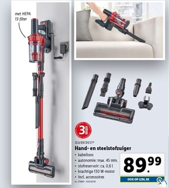 Lidl Hand- en steelstofzuiger aanbieding