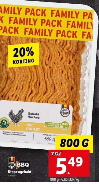Lidl Kippengehakt aanbieding