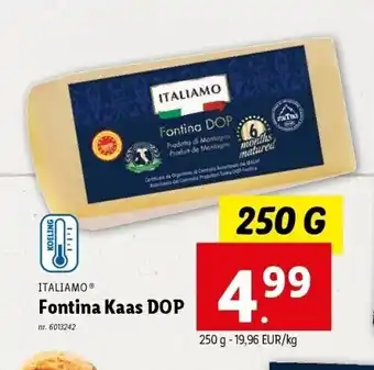 Lidl Fontina kaas dop aanbieding