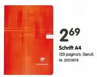 Fun Schrift a4 geruit aanbieding