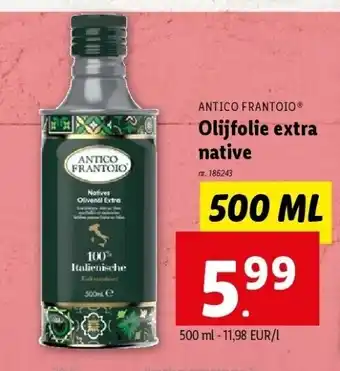 Lidl Olijfolie extra native aanbieding