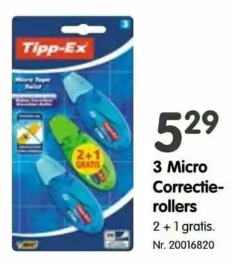 Fun 3 micro correctierollers aanbieding