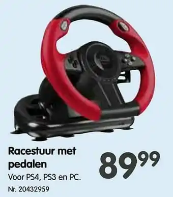 Racestuur met pedalen