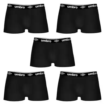 Decathlon Pak 5 umbro -onderbroek in zwart aanbieding