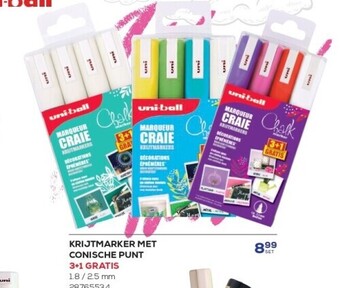 Krijtmarker met conische punt