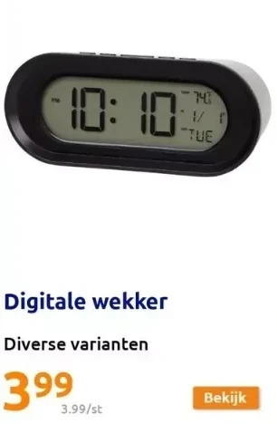 Action Digitale wekker aanbieding