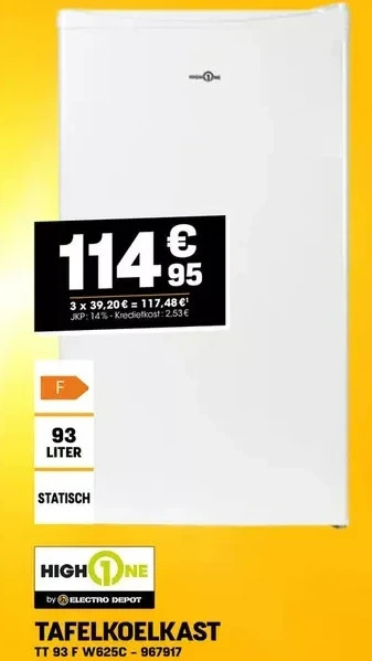 Electro Depot Tafelkoelkast aanbieding