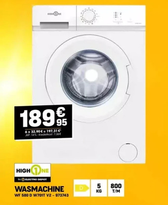 Electro Depot Wasmachine aanbieding