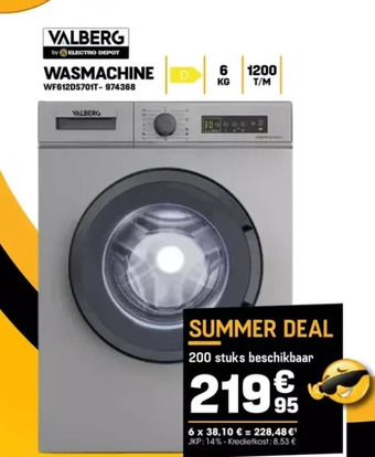 Electro Depot Wasmachine aanbieding