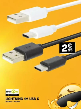 Electro Depot Lightning 1m usb c aanbieding