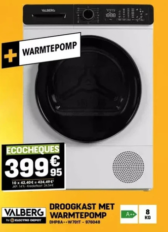 Electro Depot Droogkast met warmtepomp aanbieding