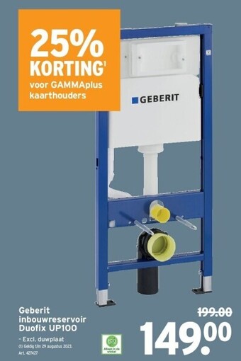 GAMMA Geberit inbouwreservoir duofi x up100 aanbieding