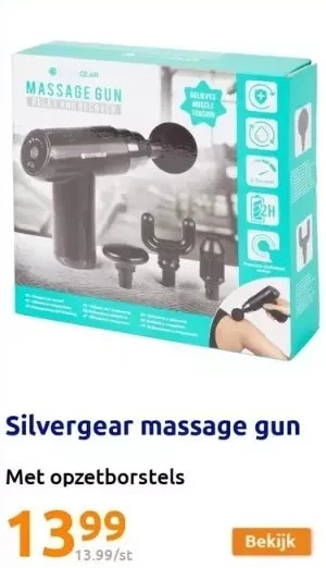 Action Silvergear massage gun aanbieding