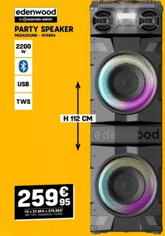 Electro Depot Party speaker aanbieding
