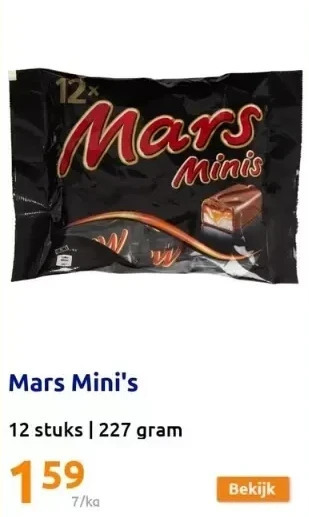 Action Mars mini's aanbieding