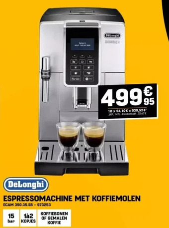 Electro Depot Espressomachine met koffiemolen aanbieding