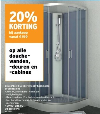 GAMMA Op alle douchewanden, -deuren en -cabines aanbieding