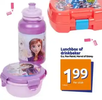 Action Lunchbox of drinkbeker aanbieding