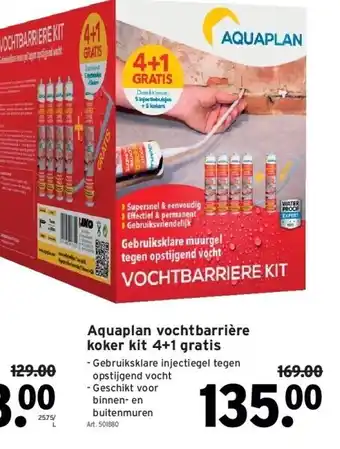 GAMMA Aquaplan vochtbarrière koker kit 4+1 gratis aanbieding