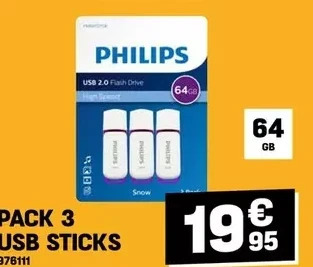 Electro Depot Pack 3 usb sticks aanbieding