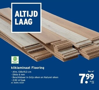 GAMMA Kliklaminaat flooring aanbieding