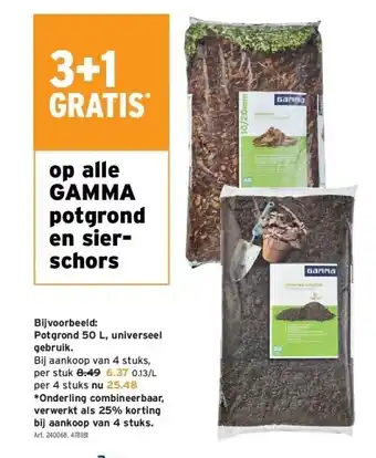 GAMMA Op alle gamma potgrond en sierschors aanbieding
