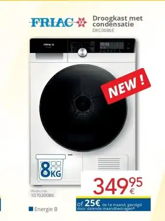 Droogkast met  condensatie dkc0086e