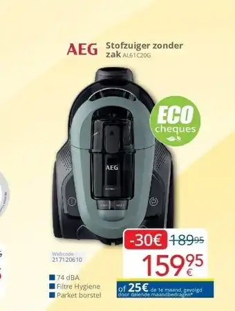 Stofzuiger zonder  zak al61c20g