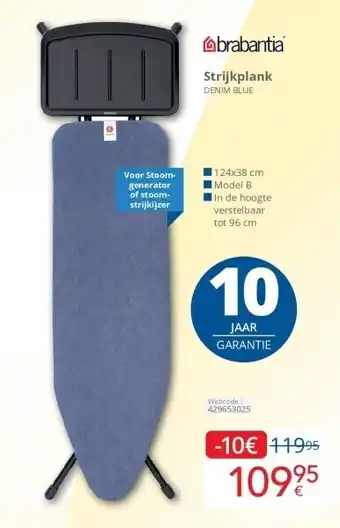 Eldi Strijkplank denim blue aanbieding