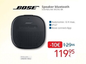 Eldi Speaker bluetooth soundlink micro bk aanbieding