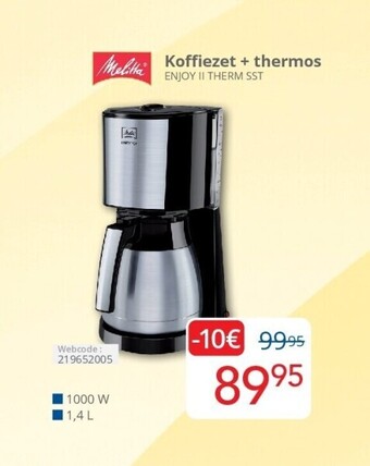 Eldi Koffiezet + thermos enjoy ii therm sst aanbieding