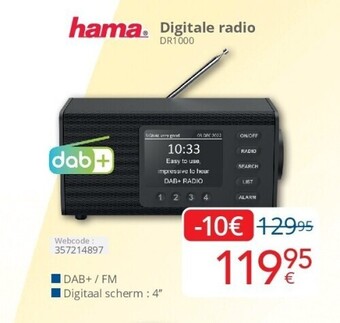 Eldi Digitale radio dr1000 aanbieding