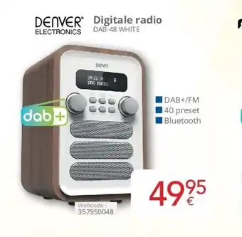 Eldi Digitale radio dab-48 white aanbieding