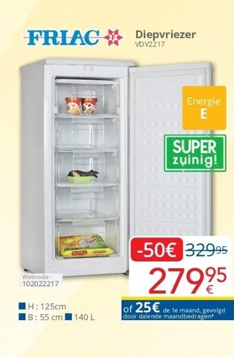 Eldi Diepvriezer vdv2217 aanbieding