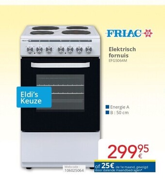 Eldi Elektrisch fornuis aanbieding