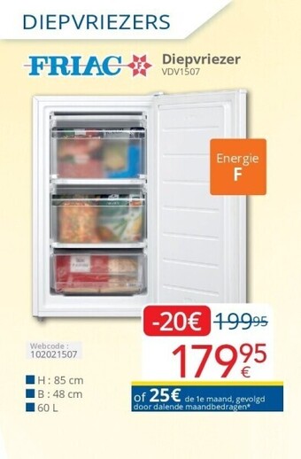 Eldi Diepvriezer aanbieding