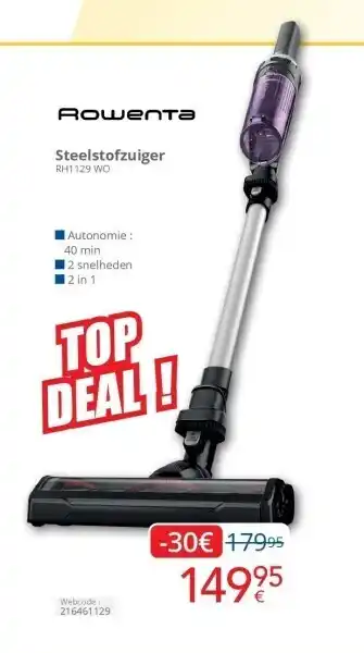 Eldi Steelstofzuiger rh1129 wo aanbieding