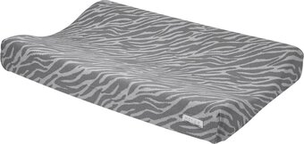 Bol.com Meyco baby zebra aankleedkussenhoes - grey - 50x70cm aanbieding
