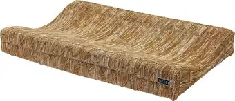 Meyco baby block mixed aankleedkussenhoes - okergeel - 50x70cm