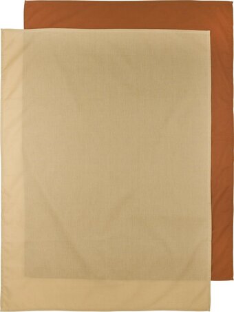 Bol.com Meyco baby uni ledikant laken - 2-pack - camel/warm sand - 100x150cm aanbieding
