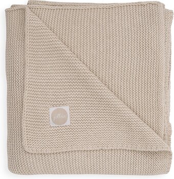 Bol.com Jollein baby deken ledikant 100x150cm basic knit - nougat aanbieding