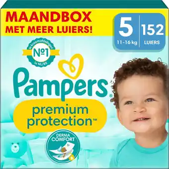 Bol.com Pampers premium protection - maat 5 (11kg - 16kg) - 152 luiers - maandbox aanbieding