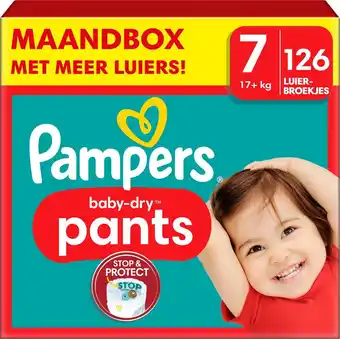 Bol.com Pampers baby-dry pants - maat 7 (17kg+) - 126 luierbroekjes - maandbox aanbieding
